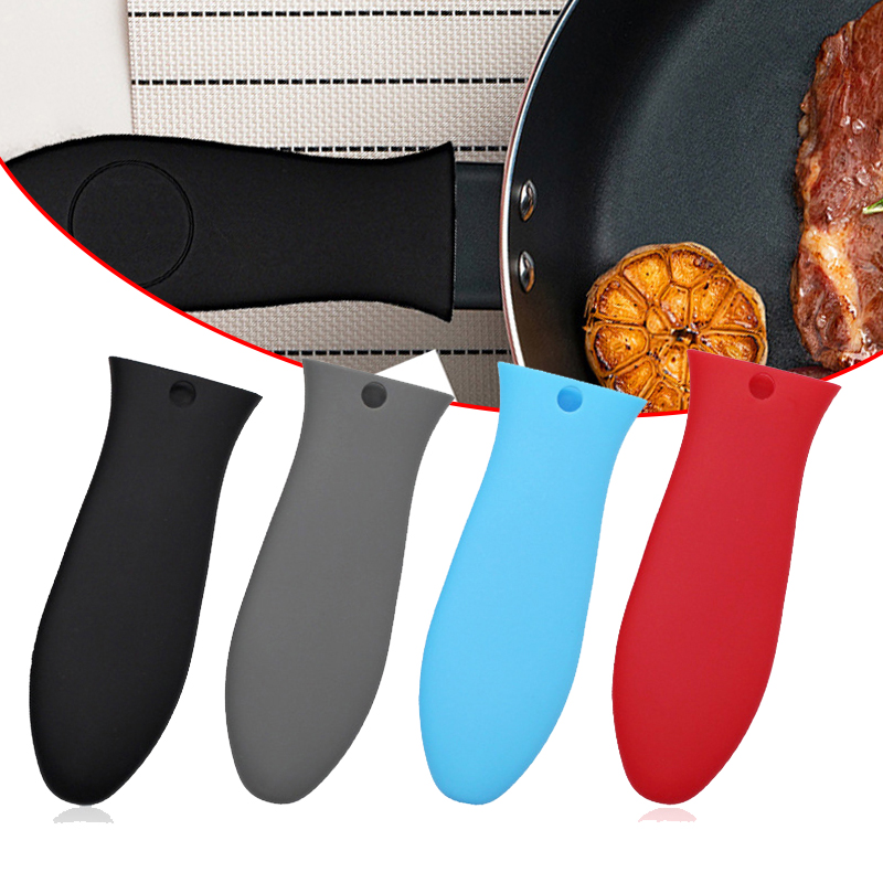 Dosa Pan Iron - 取り外し可能な滑り止めシリコンポットハンドル、鍋つかみホルダー、鋳鉄フライパングリップスリーブ、鍋カバー、鍋ハンドル、調理器具部品