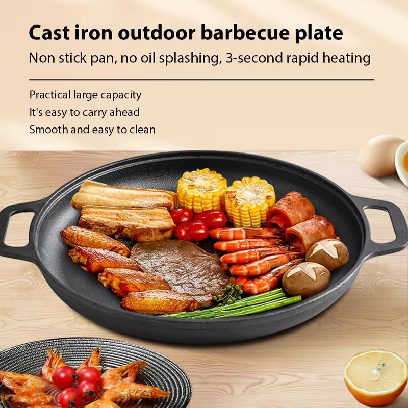 頑丈な鋳鉄製フライパン、ノンスティック加工、ステーキ、卵、パ - Dosa Pan Iron のレビューと価格