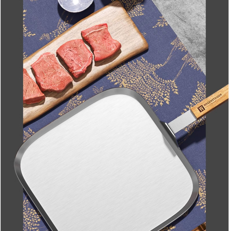 Looookストア 厚みのあるステンレス製スクエアフラットパ - Home Cooking Steak のレビューと価格