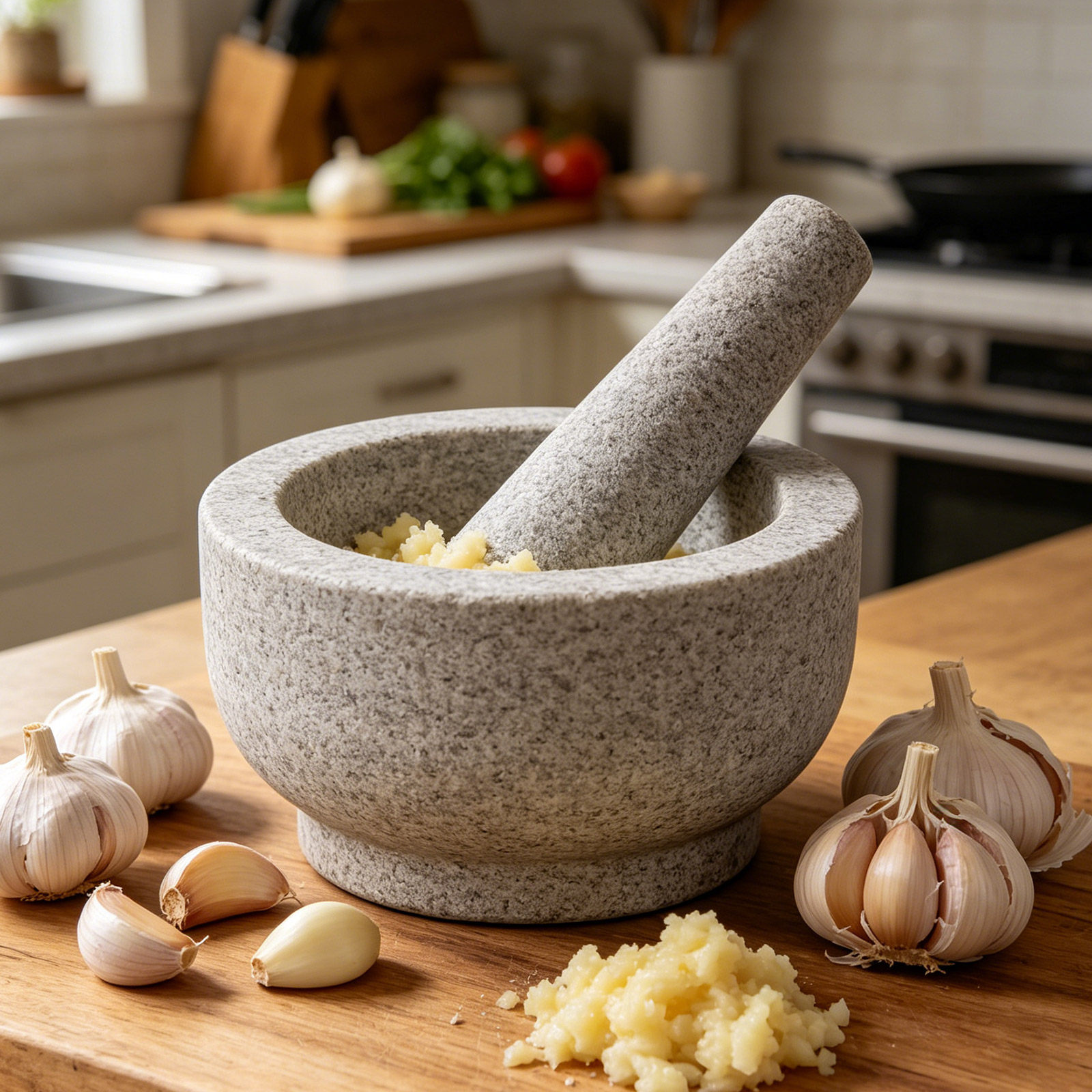 キッチン用研磨石乳棒、ニンニク調理器具、花崗岩製代替ナッツク - Mortar Pestle Granite のレビューと価格