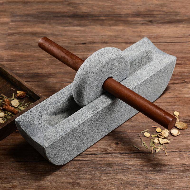 ホーム中国式ミルグラインダーセットクラッシャーローラーティー - Mortar Pestle Granite のレビューと価格