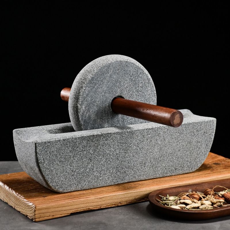 ホーム中国式ミルグラインダーセットクラッシャーローラーティー - Mortar Pestle Granite のレビューと価格