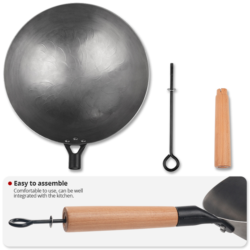 中国の鉄wok手作りの鍋コーティングされた調理器具耐久性のあ - Dosa Pan Iron のレビューと価格