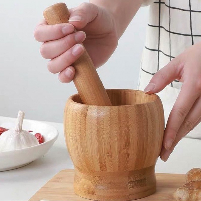 伝統的な木製のすり鉢と乳棒セット 木製スパイスペッパークラッ - Mortar Pestle Granite のレビューと価格