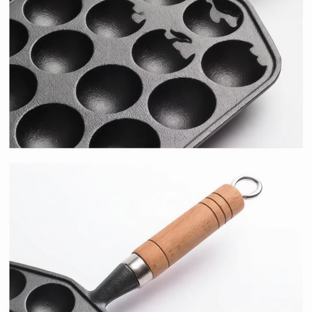 焦げ付き防止加工の鋳鉄製たこ焼き器。日本の軽食やたこ焼きを作 - Home Cooking Japanese Food のレビューと価格