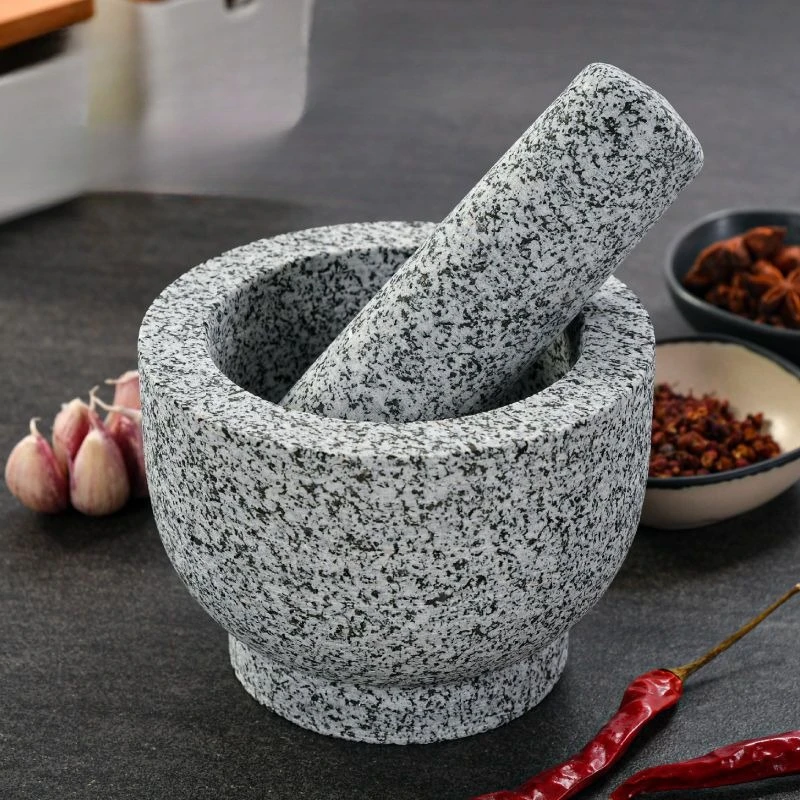 家庭用・業務用花崗岩製ガーリックマッシャー、昔ながらの石臼と - Mortar Pestle Granite のレビューと価格