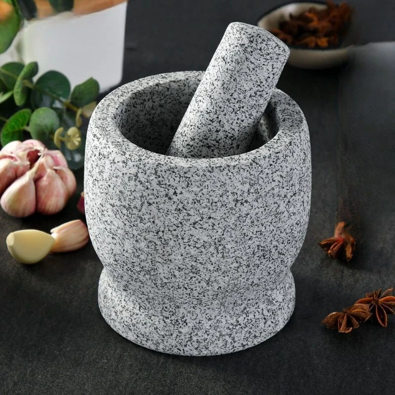 家庭用・業務用花崗岩製ガーリックマッシャー、昔ながらの石臼と - Mortar Pestle Granite のレビューと価格